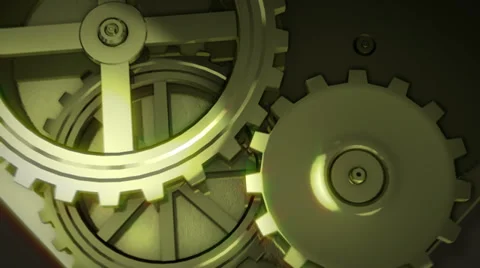 Clock gears in heart shape Stock Footage 39908326