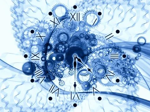 Clock gears Illustrazione stock