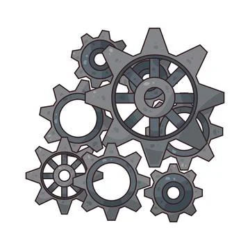 Clock Gears illustration Stock Illustration