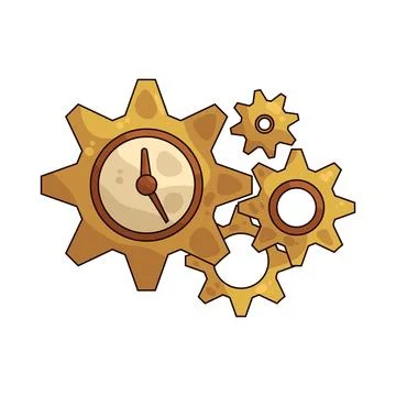 Clock Gears illustration Stock Illustration