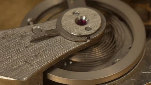 Clock Gears Mechanism. Close up. Stock Footage 79870258