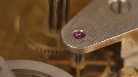 Clock Gears Mechanism. Close up. Video stock 79870313