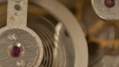 Clock Gears Mechanism. Close up. Stock Footage 79870352