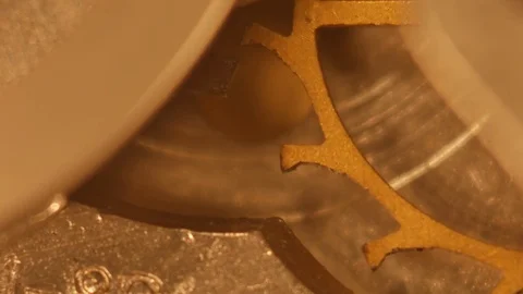 Clock Gears Mechanism. Close up. Video stock 82210505