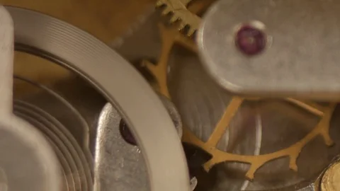 Clock Gears Mechanism. Stock Footage 79870277