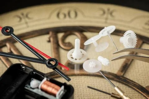 Clock gears Stock Photos