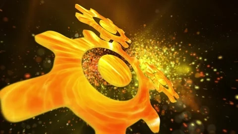 Clock gears spin in space Stock Footage 276660285