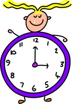 Clock Girl Stock-Illustration