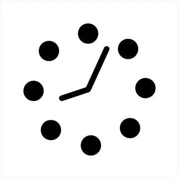 Clock glyph icon vector illustration isolated on white background Stock Illustration