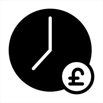 Clock glyph icon vector illustration isolated on white background Stock Illustration