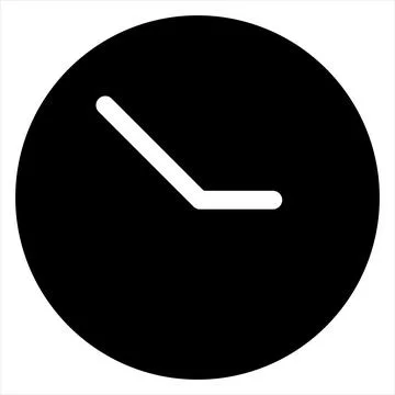 Clock glyph icon vector illustration isolated on white background Stock Illustration