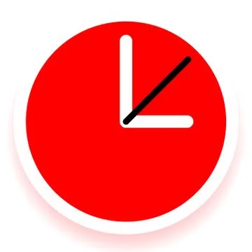 Clock Graphics, Clock Icon. Editable clock with hour, minute and second point Stock Illustration