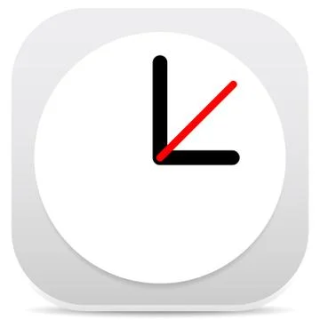 Clock Graphics, Clock Icon. Editable clock with hour, minute and second point Stock Illustration
