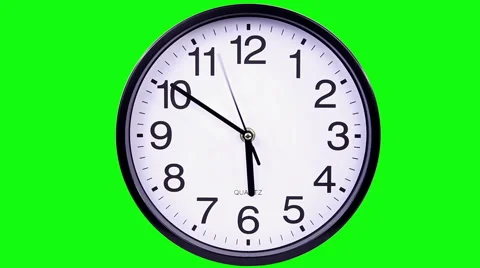 Clock on a green 18,05 TimeLapse Video stock 51115561