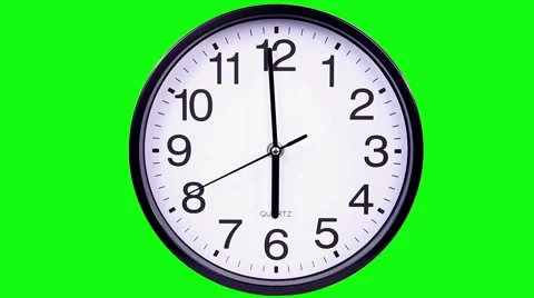 Clock on a green background 18:00 動画素材 51115570