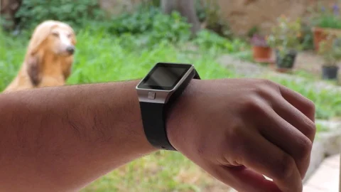 Clock on hand. boke Stock Footage 105694113