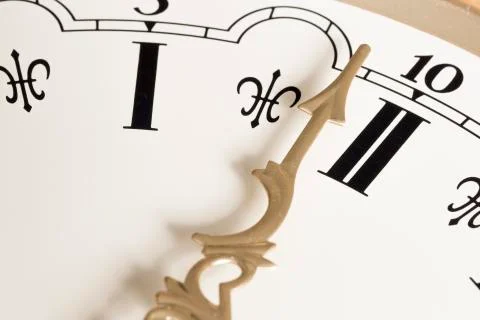 Clock Hand Close Up Foto stock