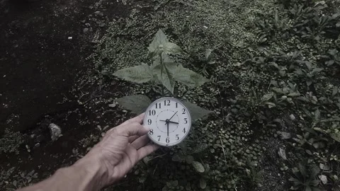 Clock in Hand, Dark Cinematic Stock Footage 311802317