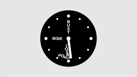 Clock hand knocking down financial problems words animation Stock Footage 336913833