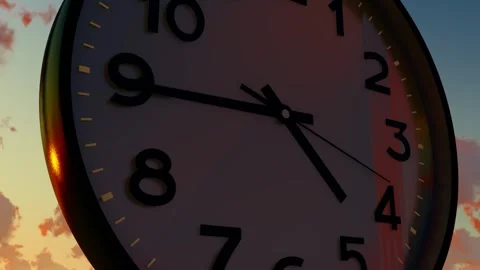 Clock hand movement delay Video stock 295856209