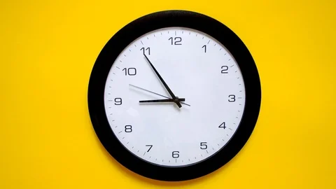 The clock hand moves back and forth Stock Footage 116677056