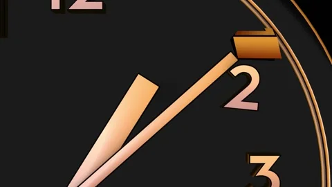Clock Hand Shifts Numbers Stock Footage 137234385
