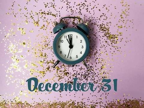 Clock with the hands at 12:00 Stock Photos