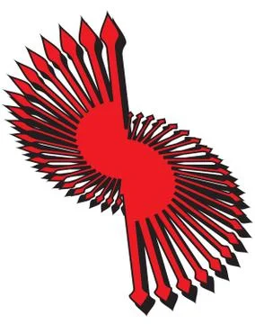 Clock Hands Abstract Stock Illustration