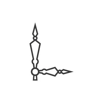 Clock hands icon Illustration