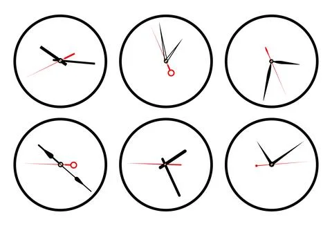 Clock hands icon template. Time pointers symbol.  Vector illustration isolate Stock Illustration