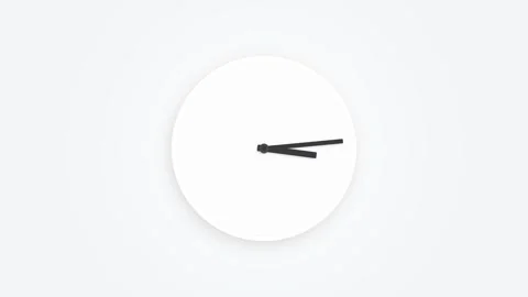 Clock Hands Moving On A Clean White Background Stock Footage 331820160