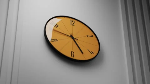 Clock hands moving in fast motion, time flying by quickly, fast-forward effect Stock Footage 340345612