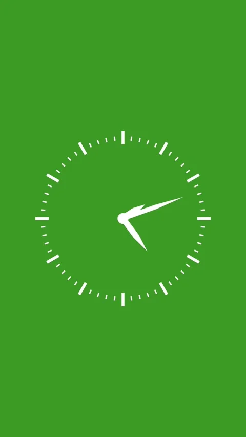 Clock hands moving fast over green background representing time passing qui.. Stock Footage 331811634
