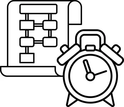 Clock with the hands on the numbers 3 and 9 Stock Illustration
