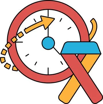 A clock with the hands at the numbers 3 and 9 Stock Illustration