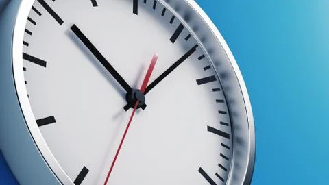 Clock hanging at the wall Stock Illustration