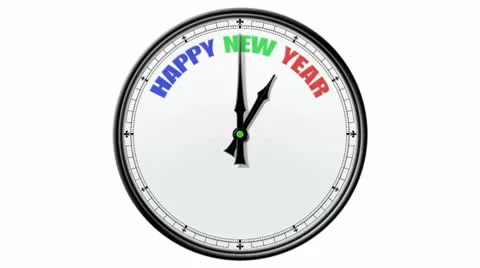Clock: Happy new year Stock Footage 10566257