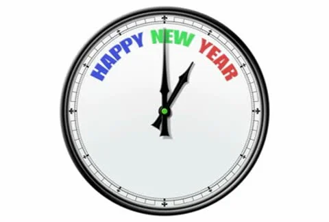 Clock: Happy new year Stock Footage 10568464
