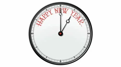 Clock: Happy new year Stock Footage 10569002