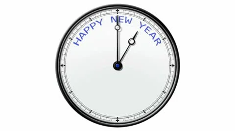 Clock: Happy new year Stock Footage 10685435