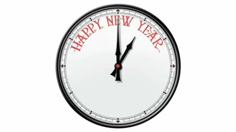 Clock: Happy new year Stock Footage 10685514