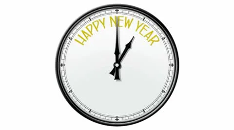 Clock: Happy new year Stock Footage 10685530