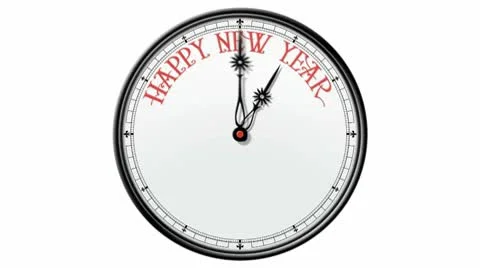 Clock: Happy new year Stock Footage 10688036