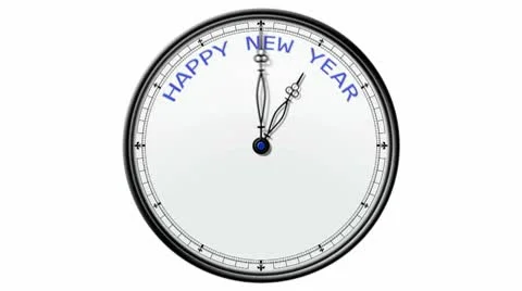 Clock: Happy new year Stock Footage 10688135