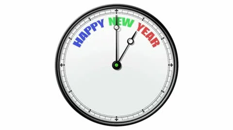 Clock: Happy new year Stock Footage 10688240