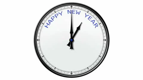Clock: Happy new year Stock Footage 10688437