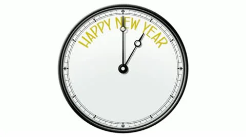 Clock: Happy new year Stock Footage 21980640
