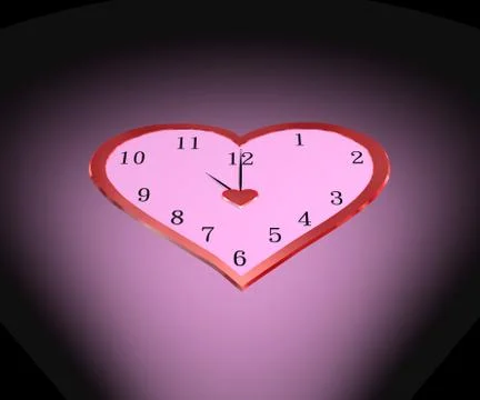 Clock from the Heart Stock Illustration