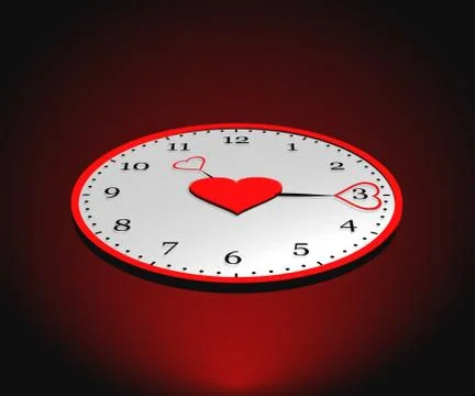 Clock from the Heart Stock Illustration