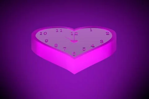 Clock from the Heart Stock Illustration